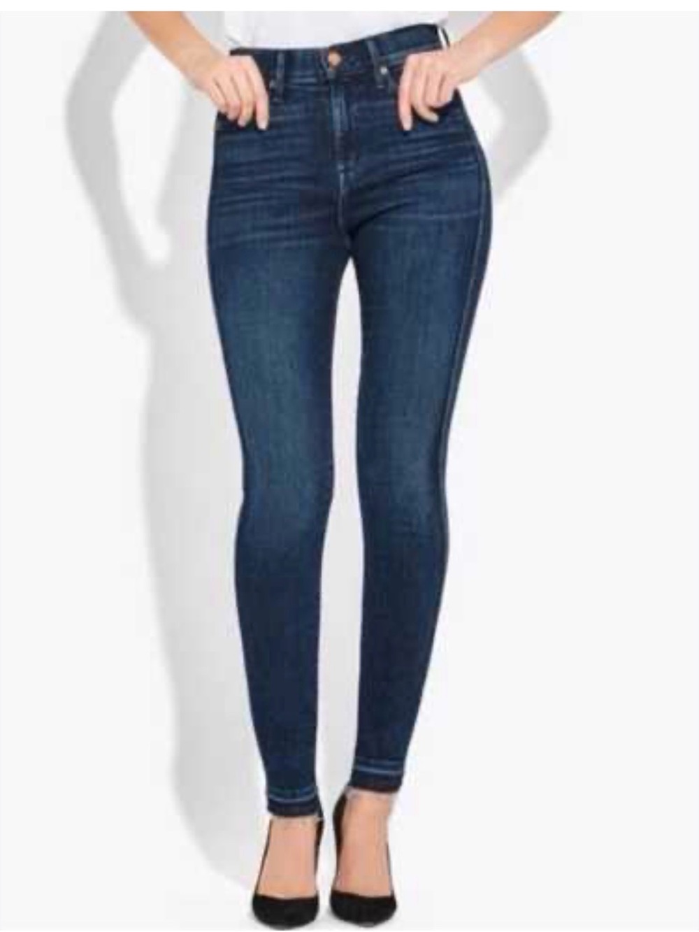 AG Adriano Goldschmied High-Rise Skinny Jeans in Dark Blue Wash